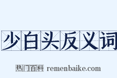 少白头反义词是什么意思的图片